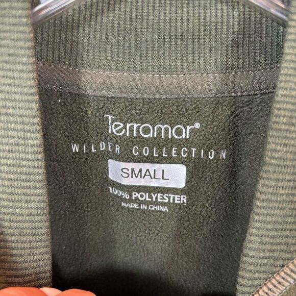 Men’s Terramar Wilder Collection Olive Green Long Sleeve Shirt Size Small - Picture 5 of 9